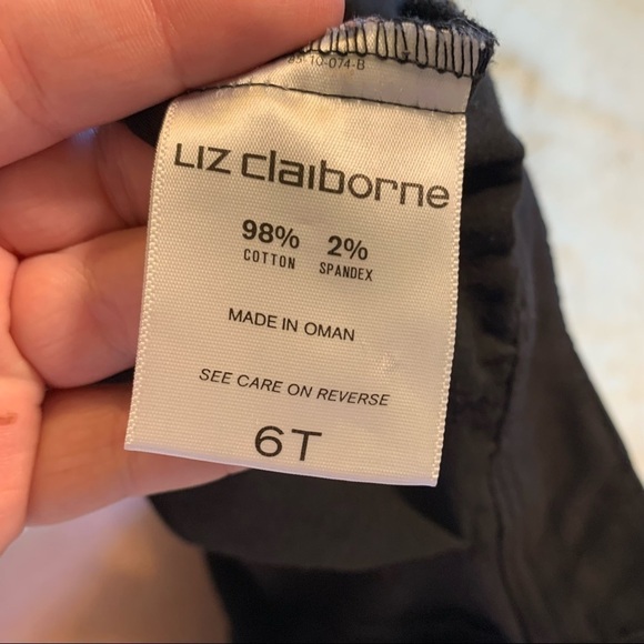 Liz Claiborne Chino Shorts Black Tall - Picture 9 of 10